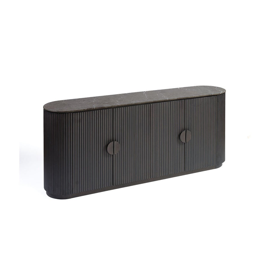 Noel Dark Ash & Grey Marble Sideboard