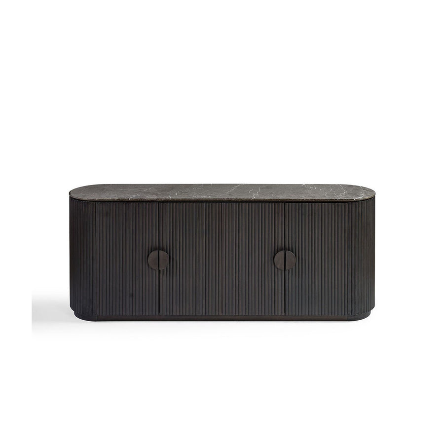 Noel Dark Ash & Grey Marble Sideboard