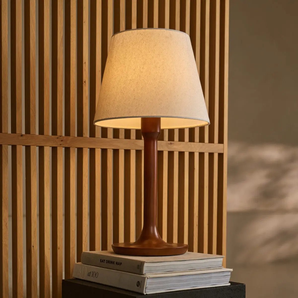 Nova Chestnut Brown Wooden Lamp | Stylish Lighting - LUXONAS HOME