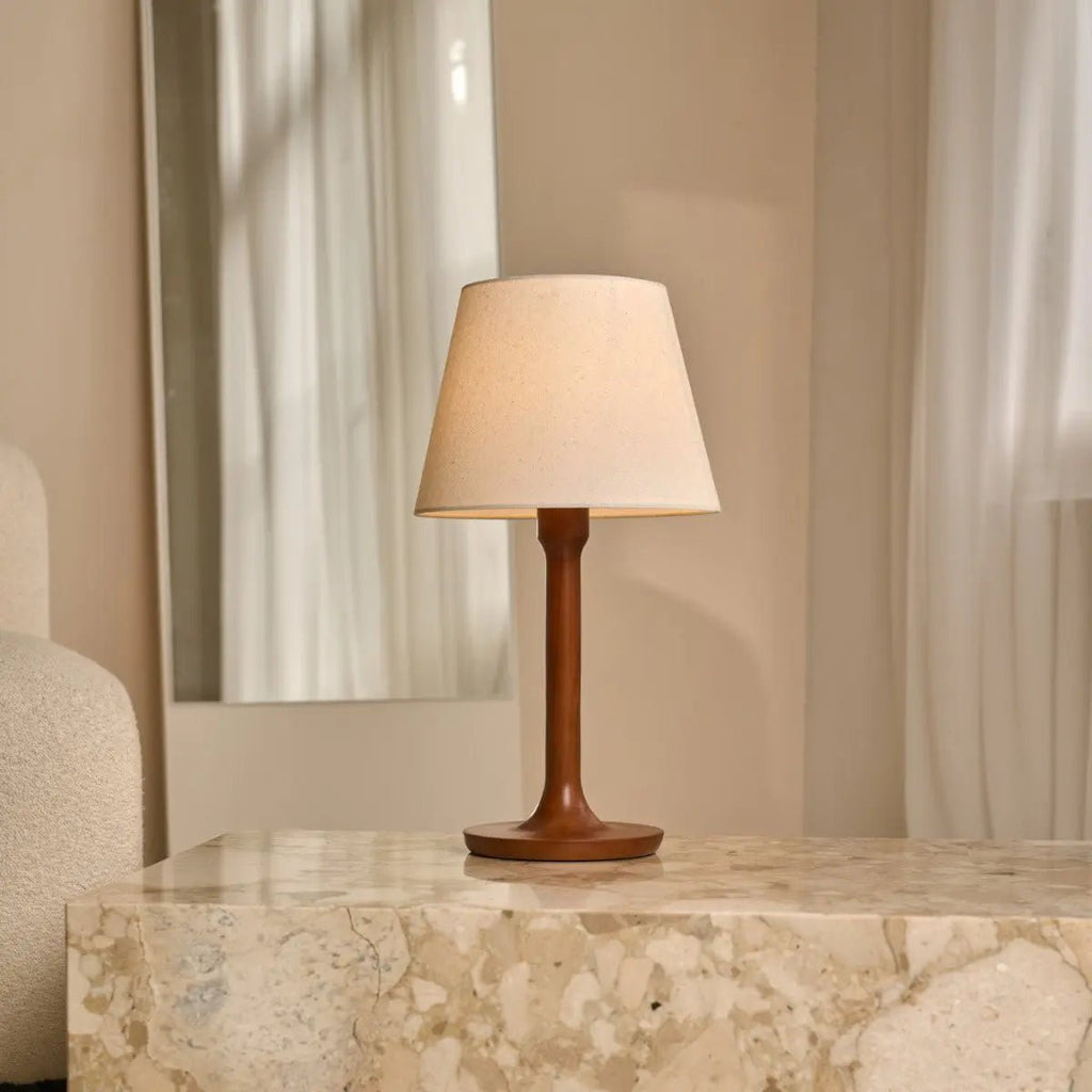 Nova Chestnut Brown Wooden Lamp | Stylish Lighting - LUXONAS HOME