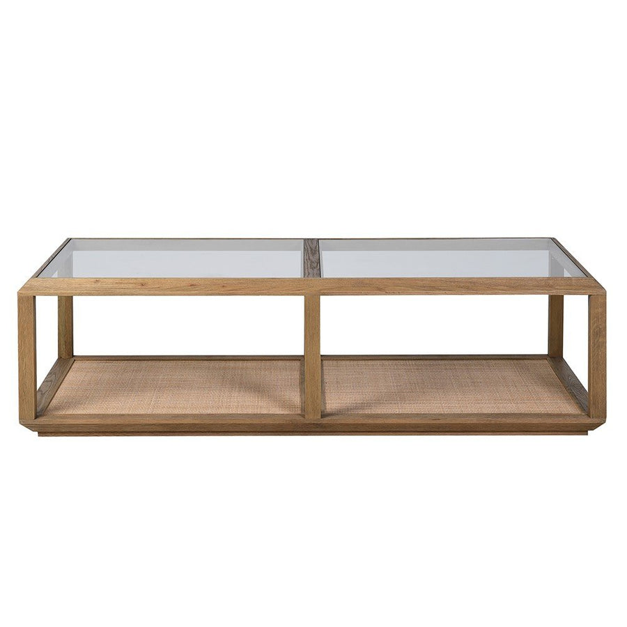 Oak and Glass Coffee Table