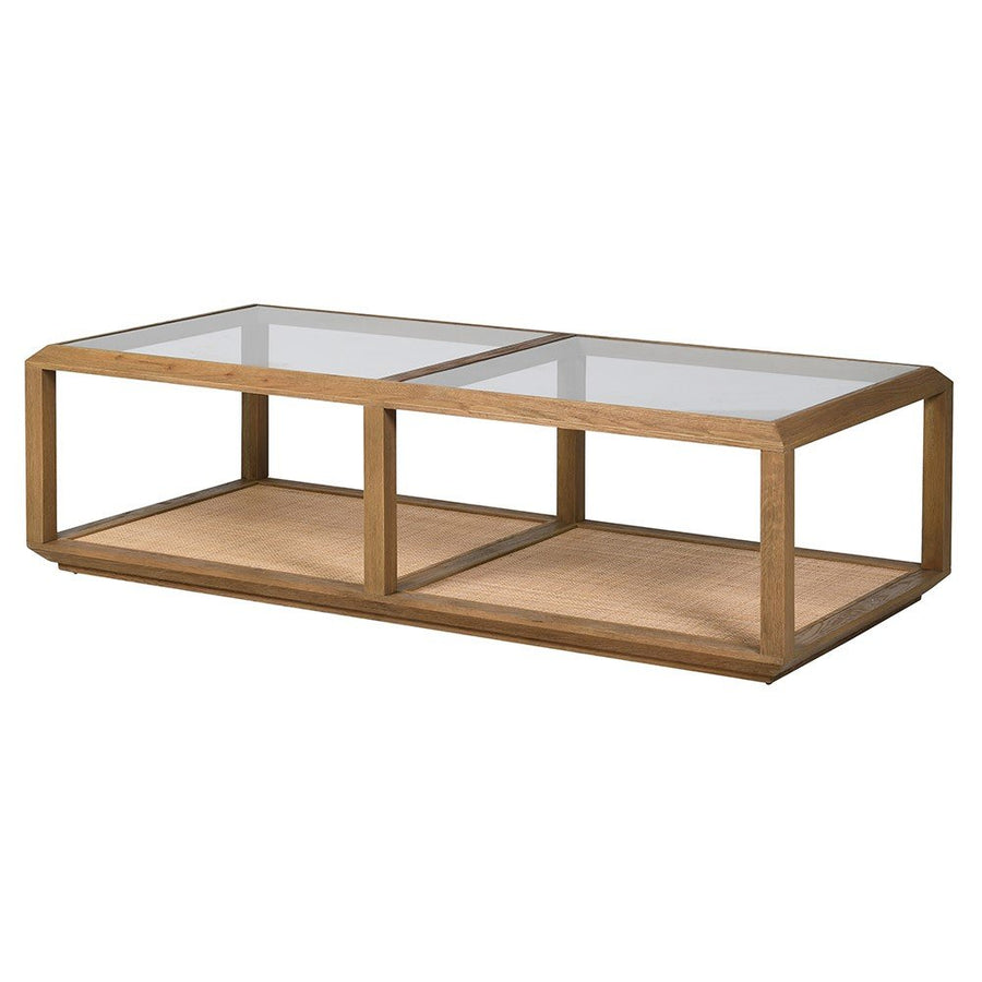Oak and Glass Coffee Table