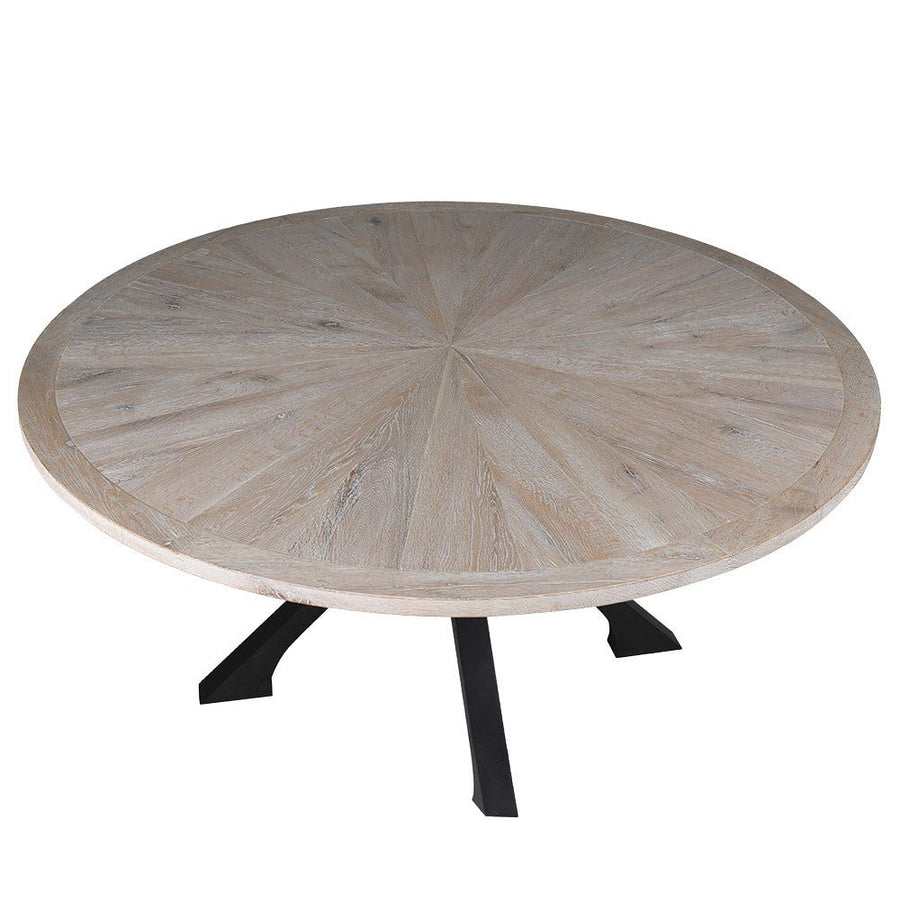 Oak Brushed Black Dining Table