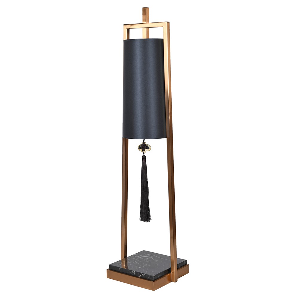 Obsidian Oriental Tassel Table Lamp