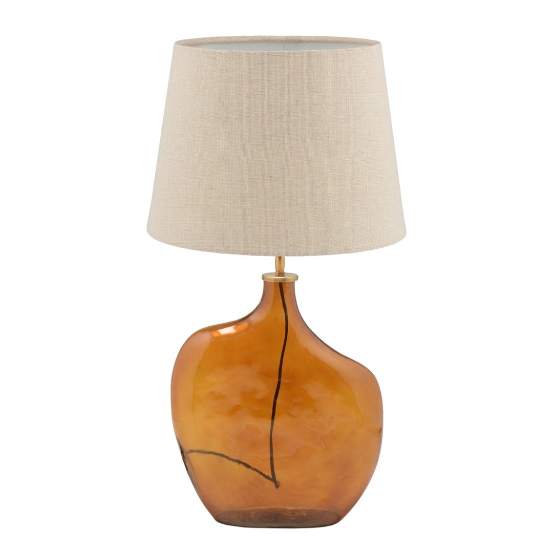 Ochre Glass Base Table Lamp - LUXONAS