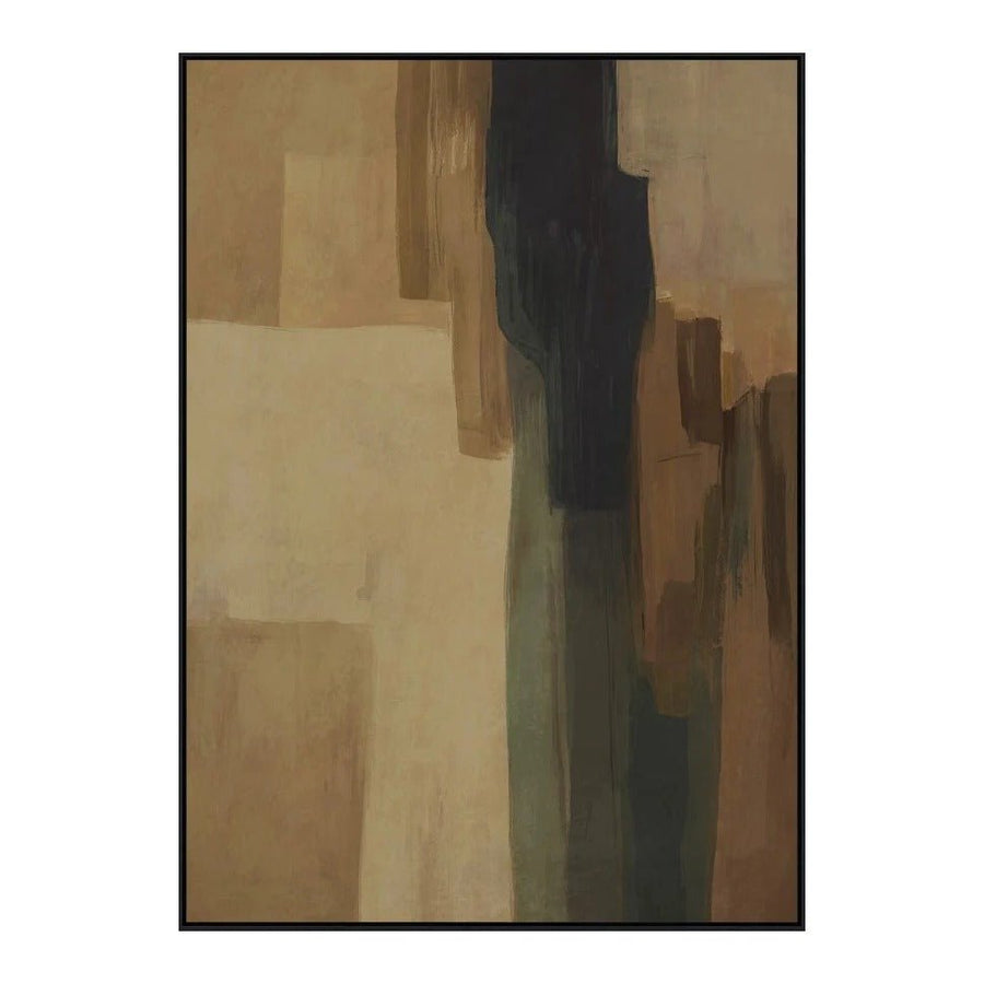 Ochre Strata Abstract Canvas Wall Art