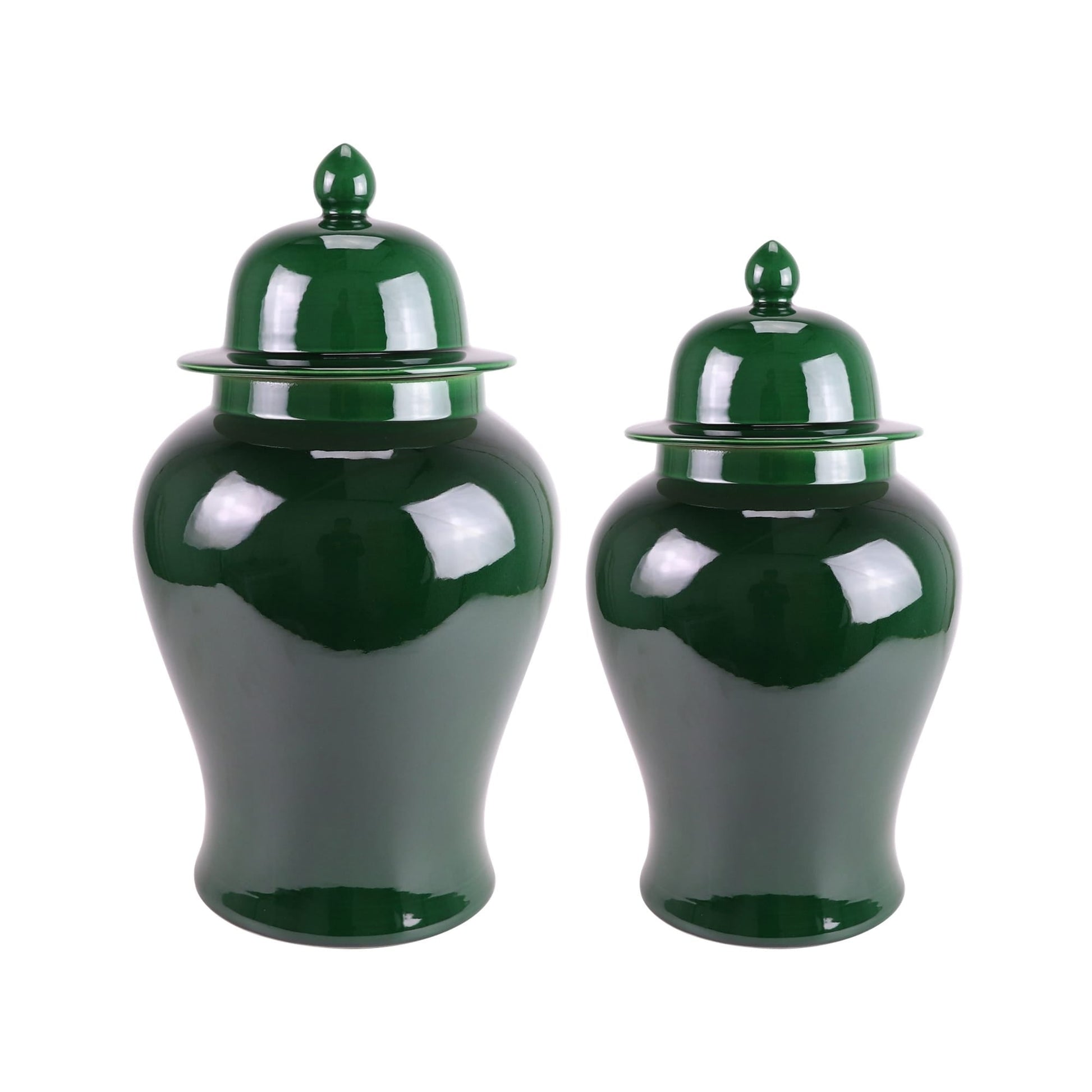 Olive Green Large Ginger Jar - LUXONAS