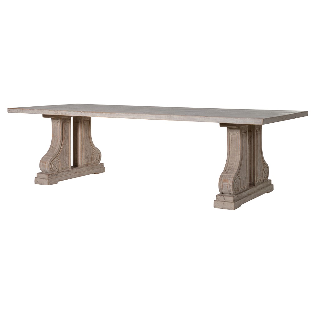 Olympia Reclaimed Column Leg Dining Table - LUXONAS