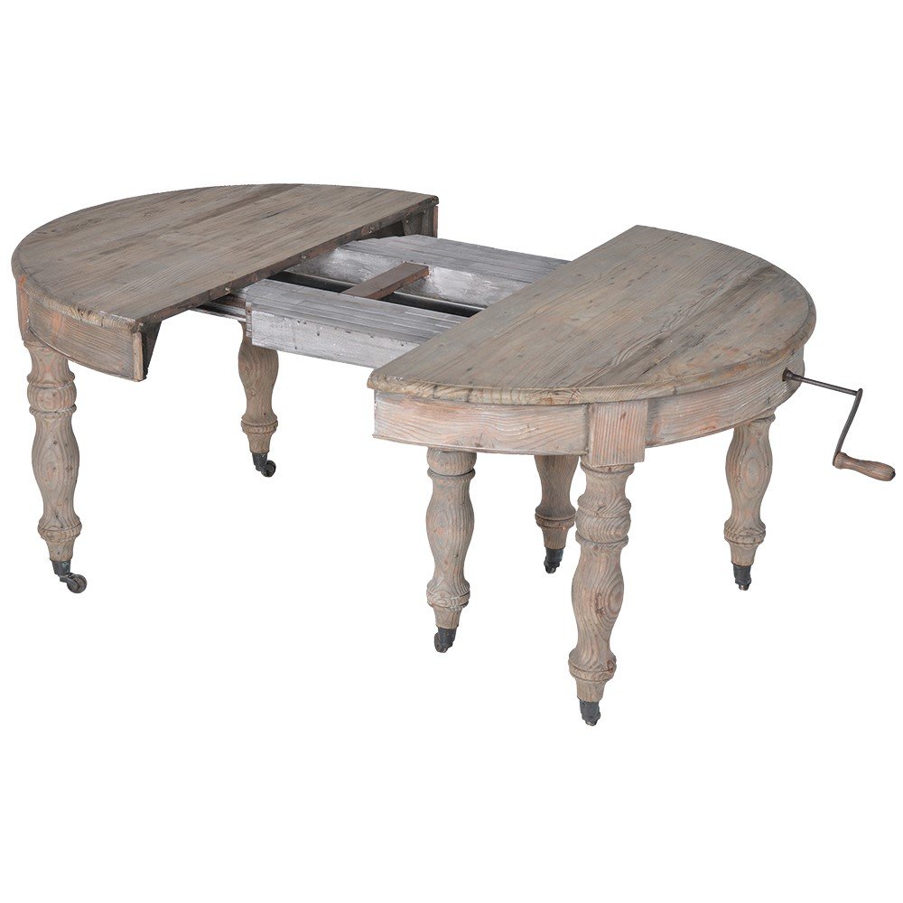 Olympia Reclaimed Oval Extending Dining Table - LUXONAS