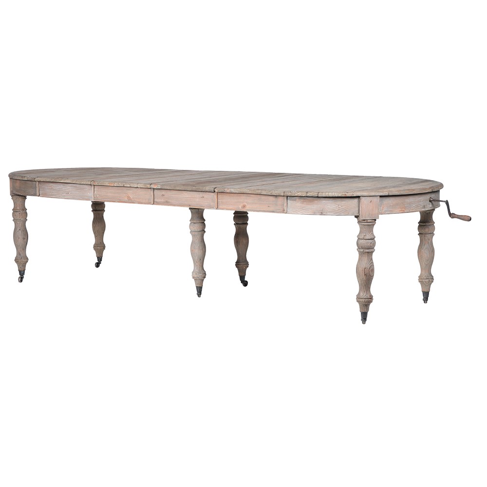 Olympia Reclaimed Oval Extending Dining Table - LUXONAS