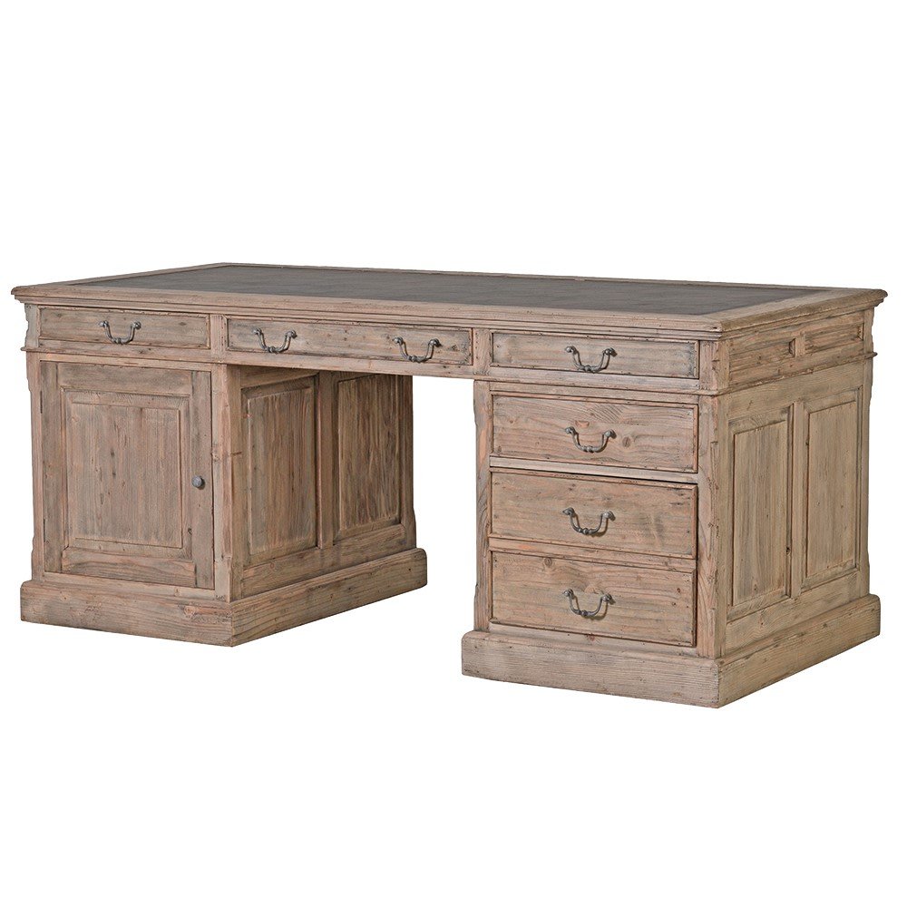 Olympia Reclaimed Partner's Desk - LUXONAS