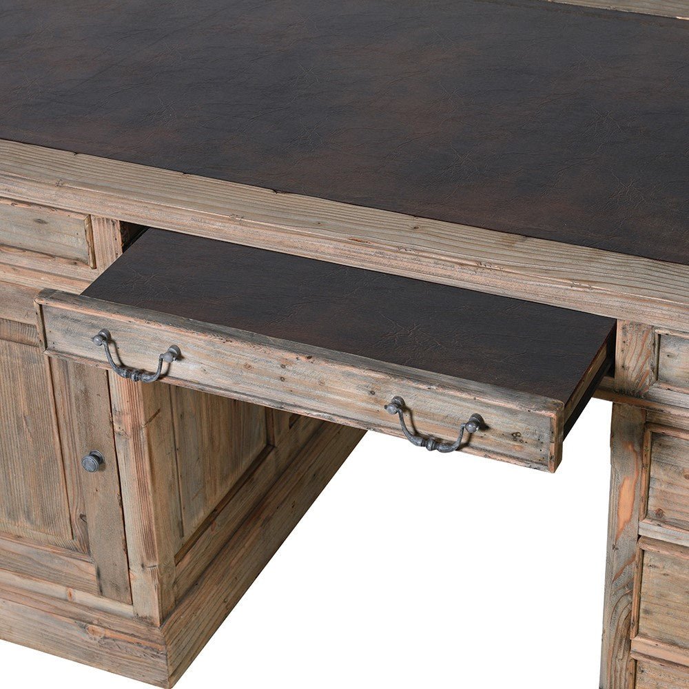 Olympia Reclaimed Partner's Desk - LUXONAS