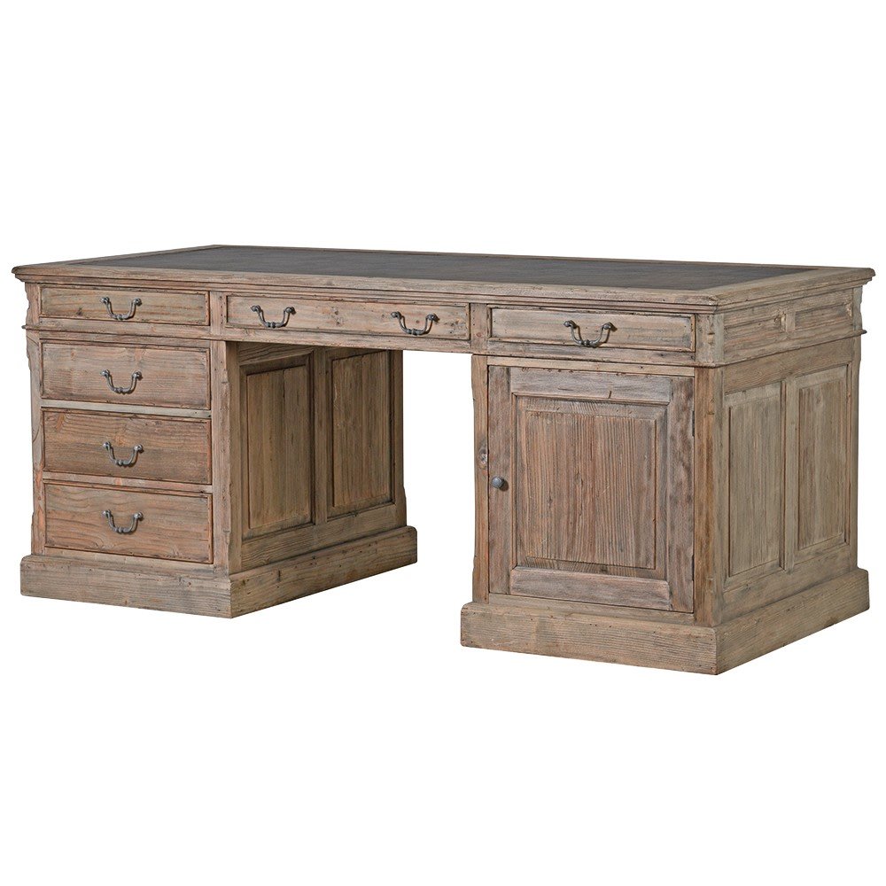 Olympia Reclaimed Partner's Desk - LUXONAS