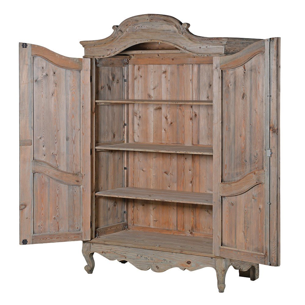 Olympia Reclaimed Pine 2 Door Wardrobe - LUXONAS