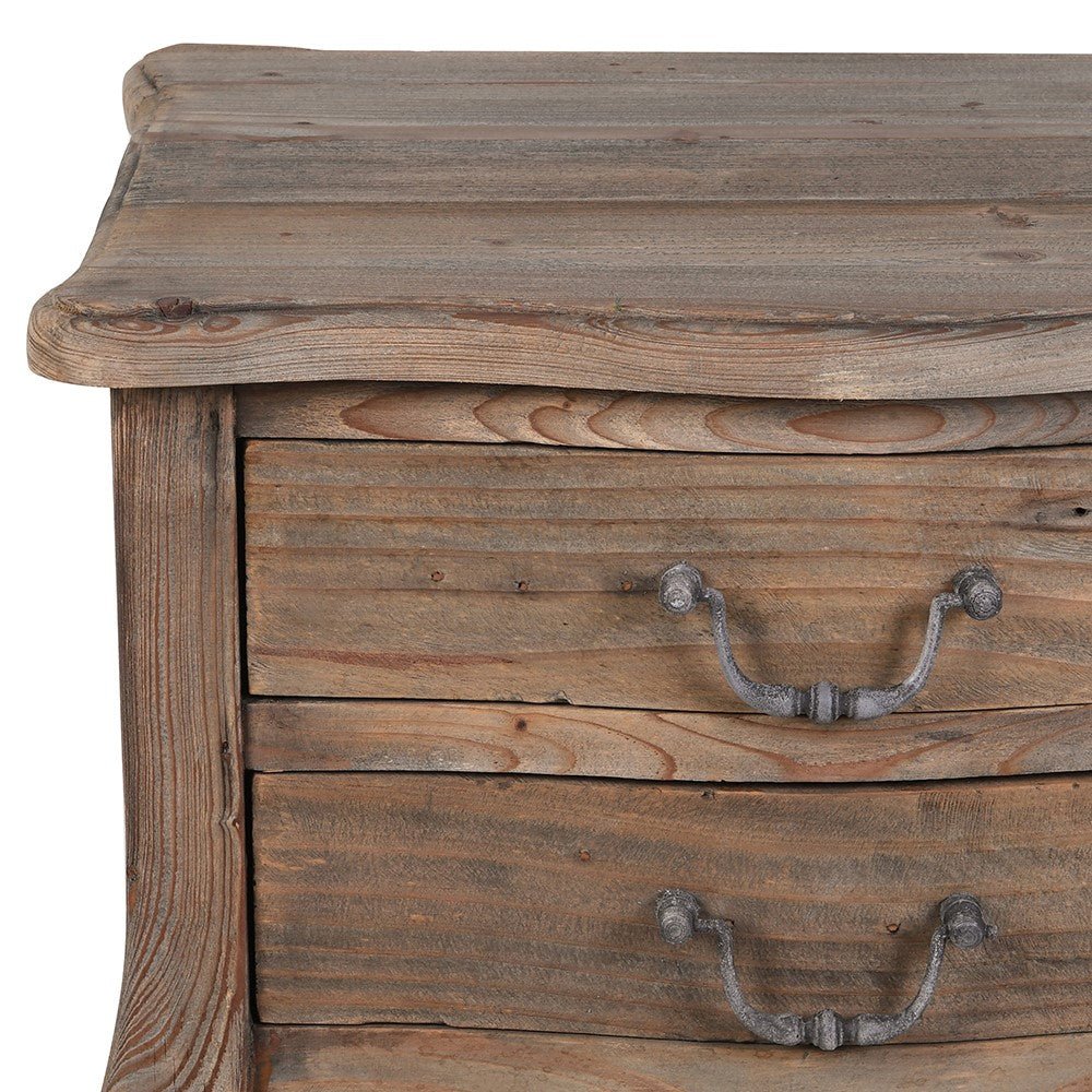 Olympia Reclaimed Pine 2 Drawer Bedside - LUXONAS