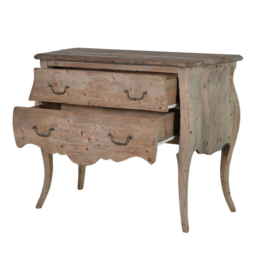 Olympia Reclaimed Pine 2 Drawer Plain Chest