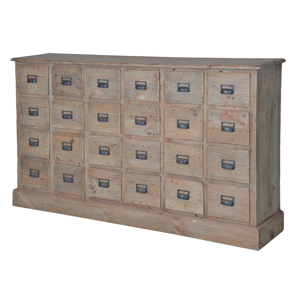 Olympia Reclaimed Pine 24 Drawer Chest - LUXONAS