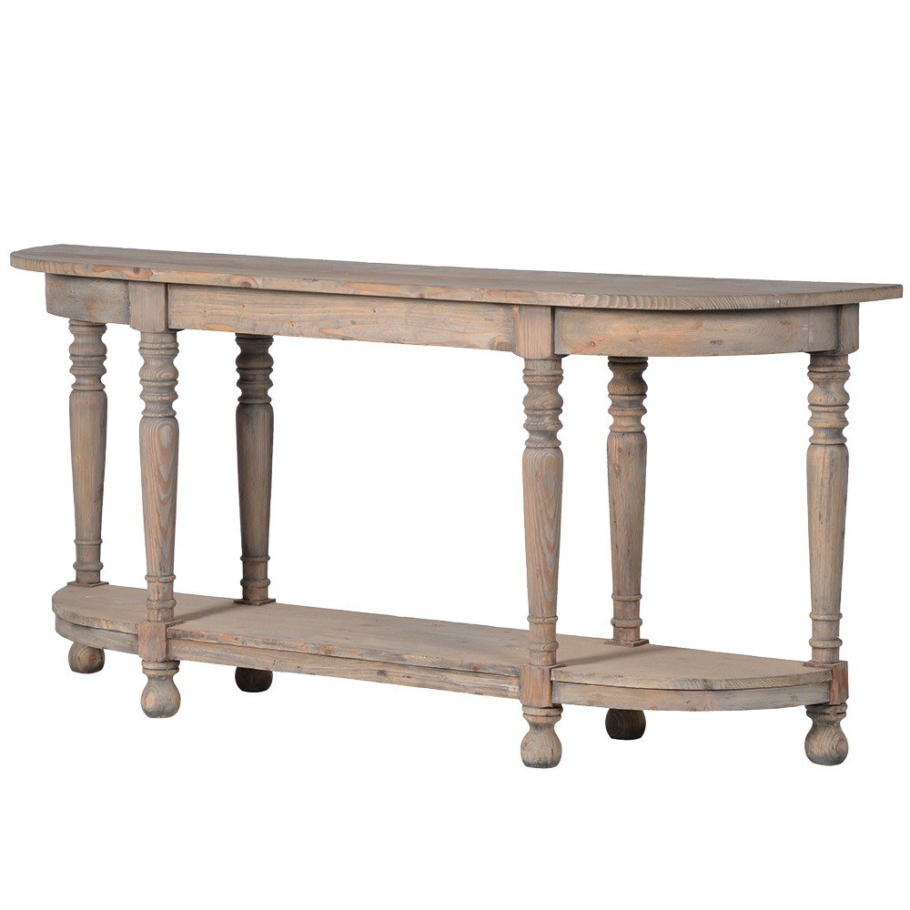 Olympia Reclaimed Pine 6 Leg Hall Table - LUXONAS