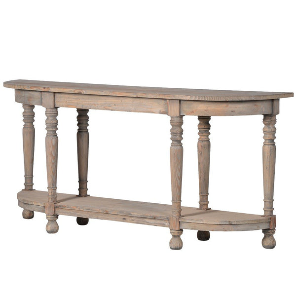 Olympia Reclaimed Pine 6 Leg Hall Table