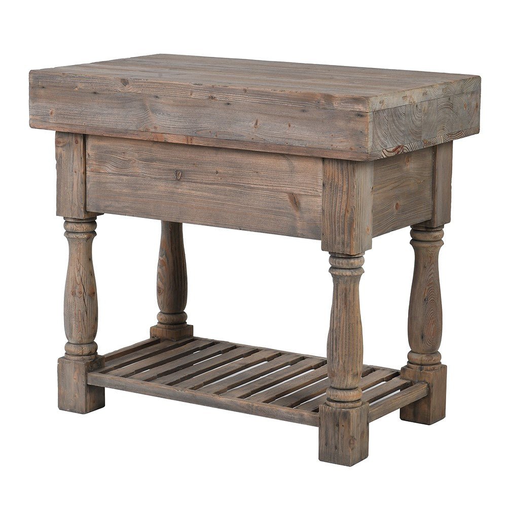 Olympia Reclaimed Pine Butcher Block Table - LUXONAS