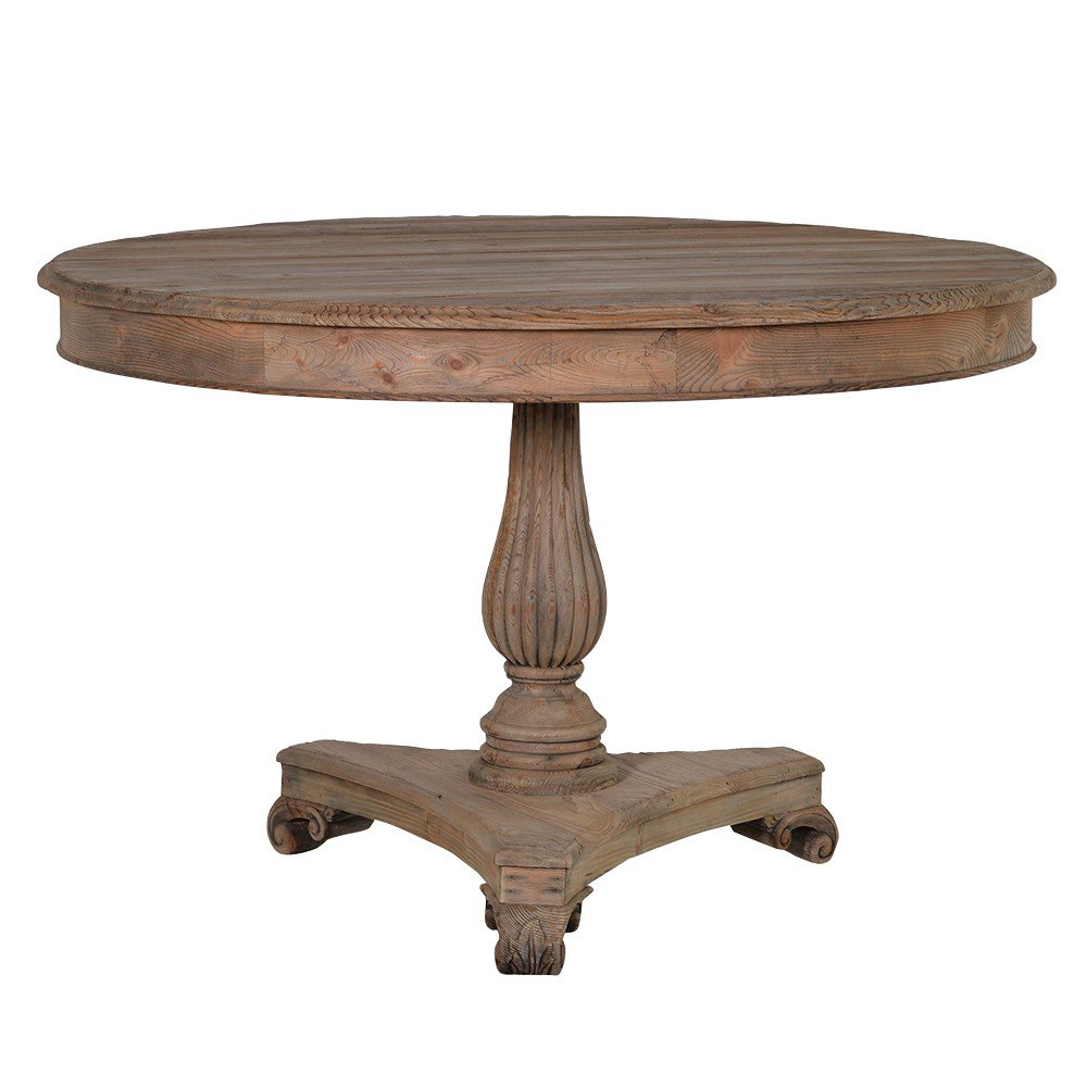 Olympia Reclaimed Pine Drum Top Dining Table - LUXONAS