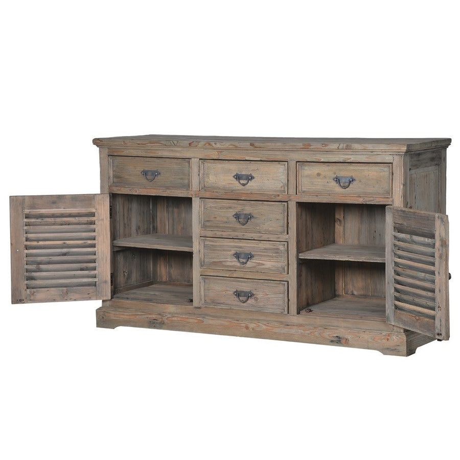 Olympia Reclaimed Pine Louvred Sideboard