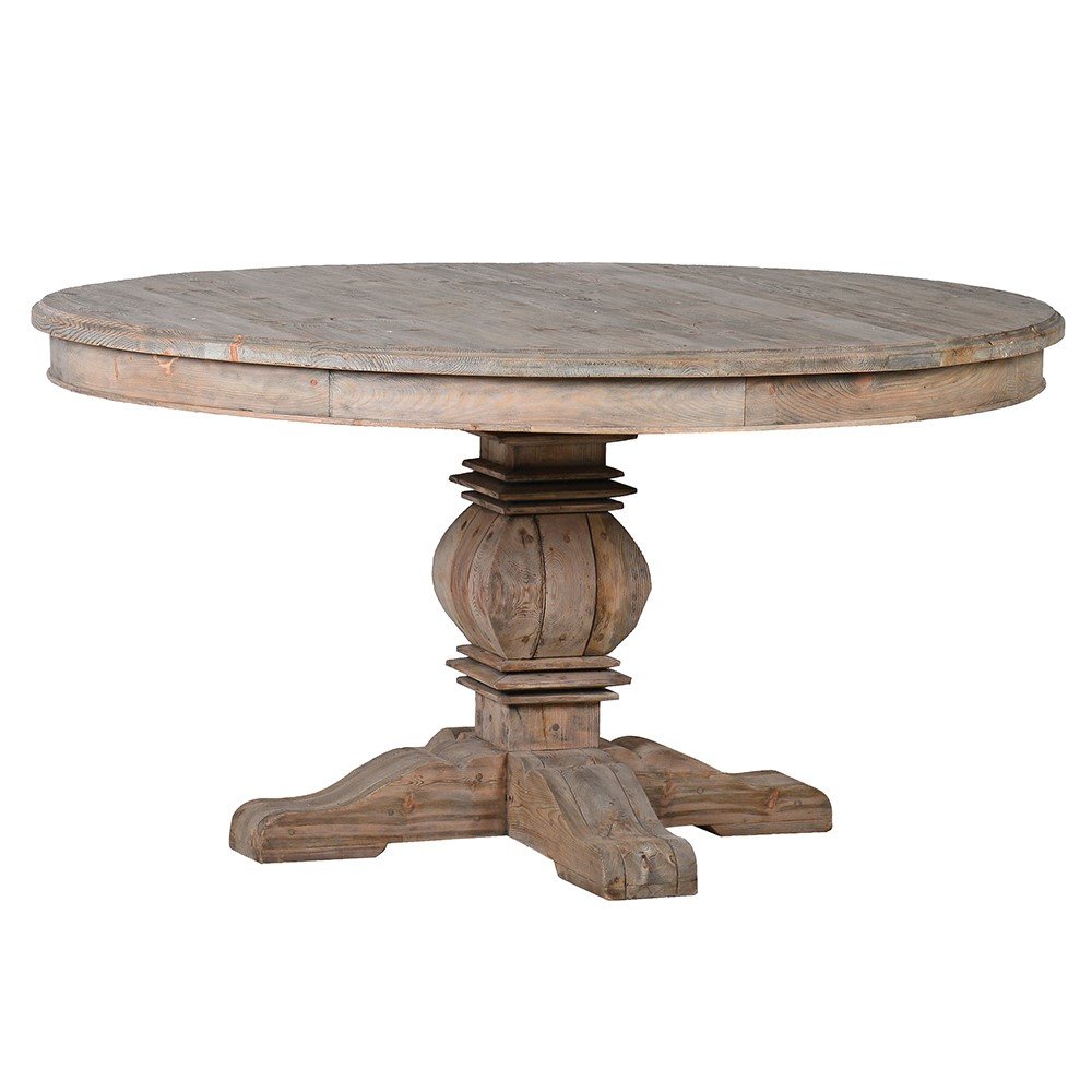 Olympia Reclaimed Pine Round Dining Table - LUXONAS