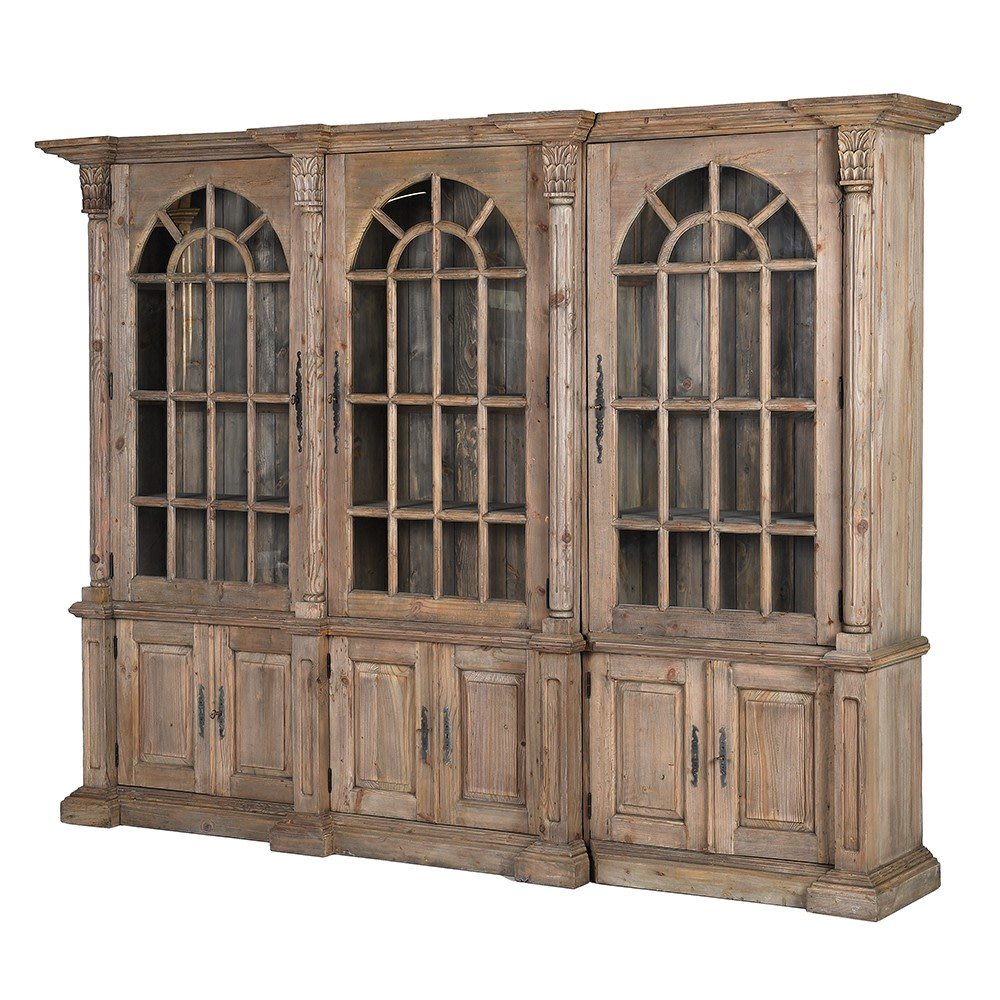Olympia Reclaimed Triple Bookcase - LUXONAS