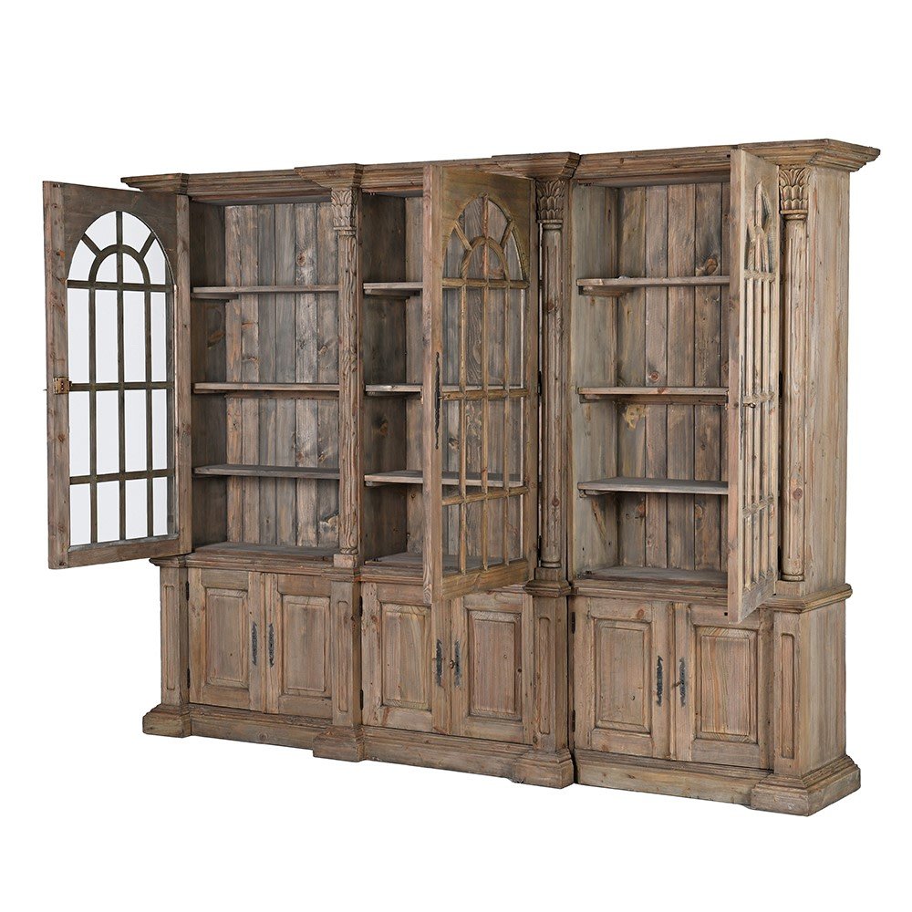 Olympia Reclaimed Triple Bookcase - LUXONAS