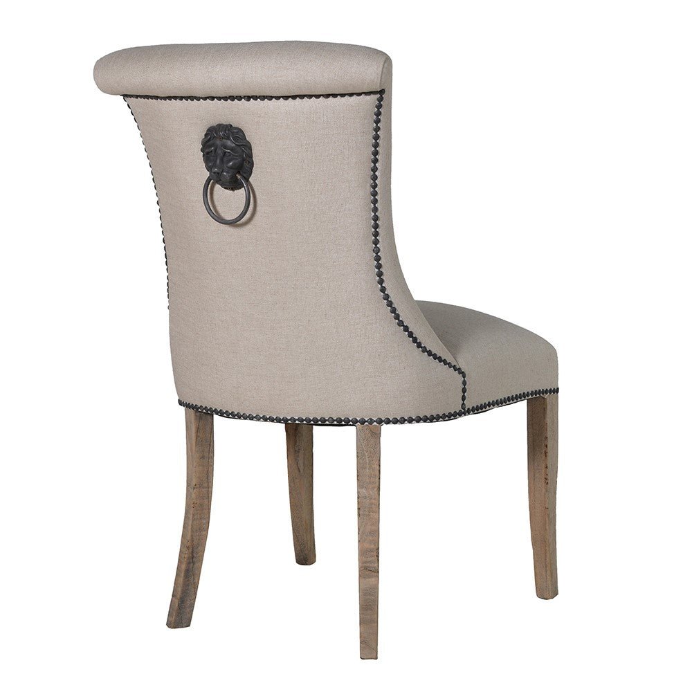 Olympia Reclaimed Upholstered Chair with Ring - LUXONAS