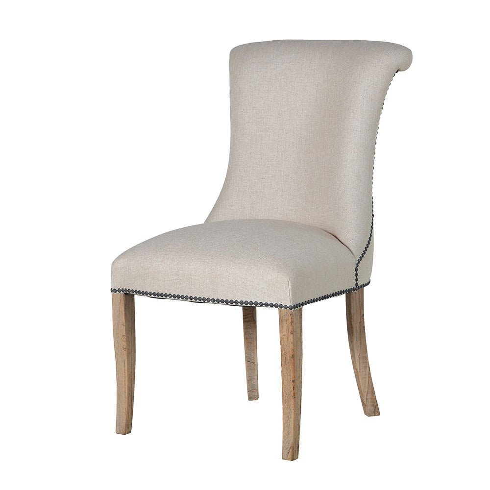 Olympia Reclaimed Upholstered Chair with Ring - LUXONAS