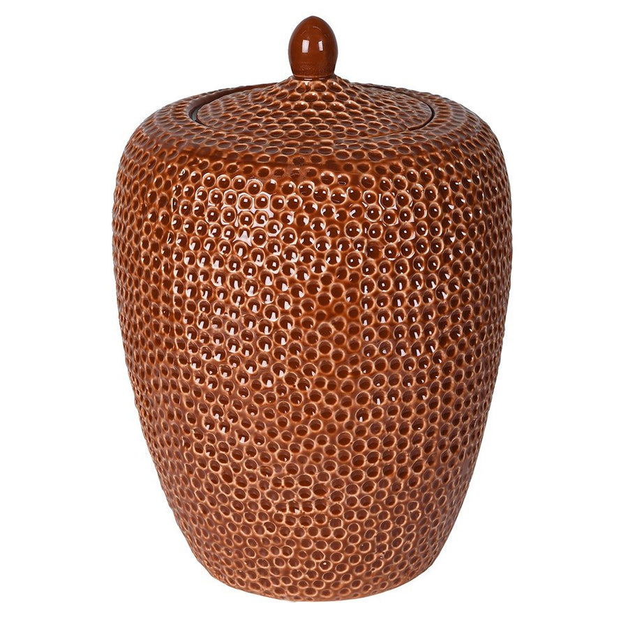 Orange Red Mosaic Dimple Jar