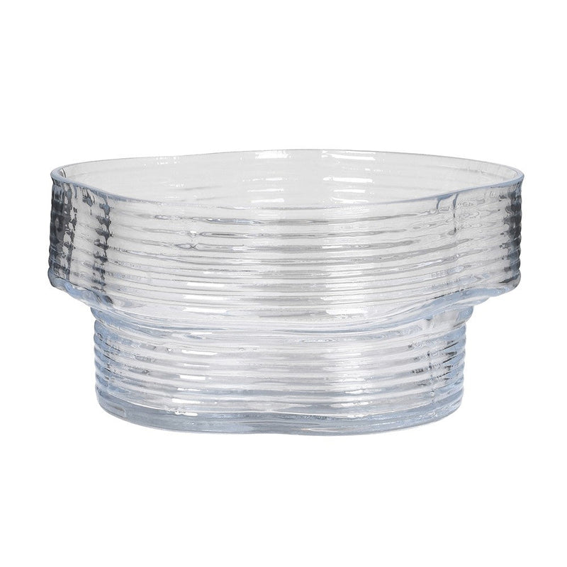 Organic-Shaped Textured Glass Bowl