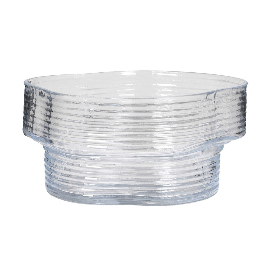 Organic-Shaped Textured Glass Bowl