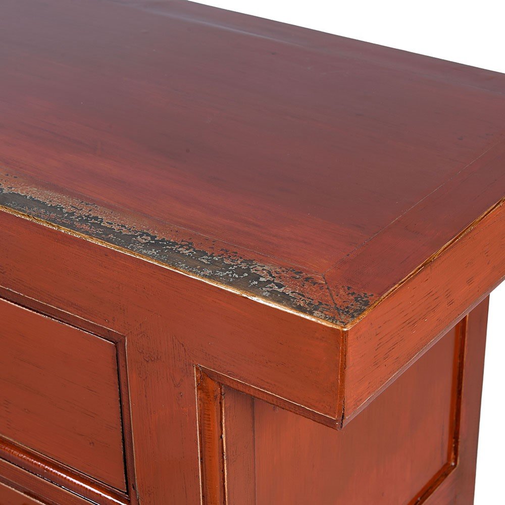 Oriental Burnt Orange Seven - Drawer Sideboard - LUXONAS HOME