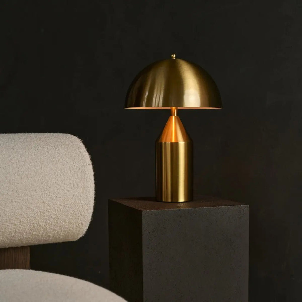 Otto Gold Dressoir Lamp – Stylish Metal Table Lamp for Any Room - LUXONAS HOME