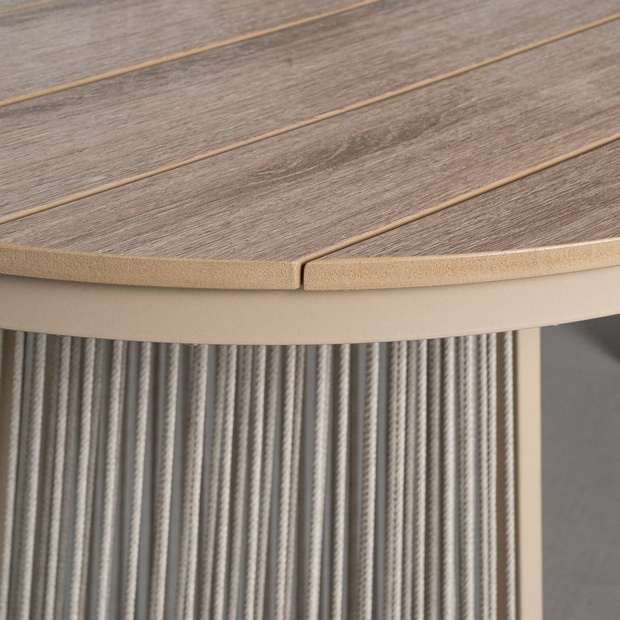 Outdoor Dining Table with Polywood & PE Rattan