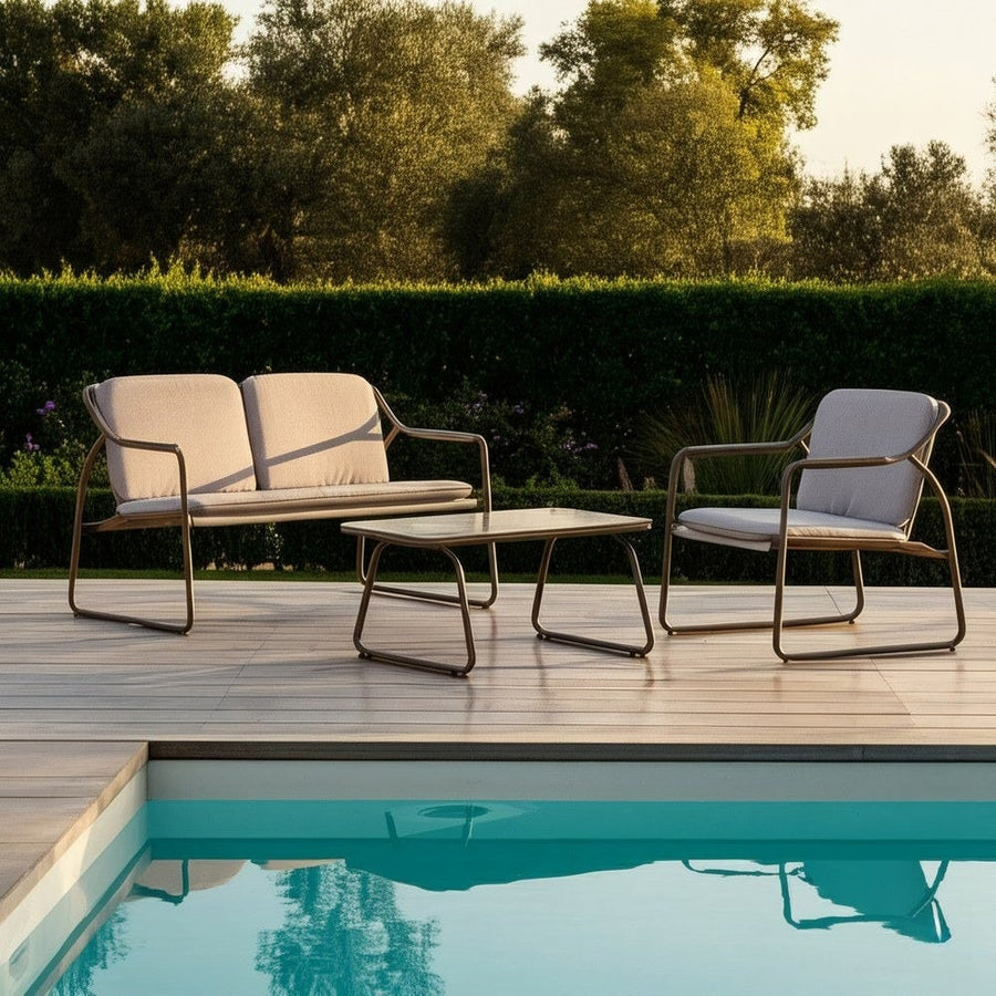 Outdoor Garden Furniture Set with 1 cm Steel Frame