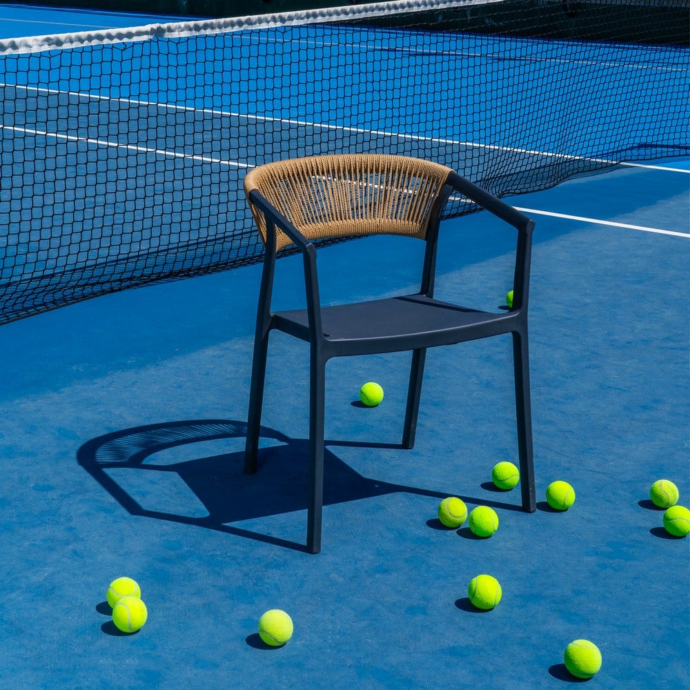 Outdoor Polystyrene Natural Stackable Chair
