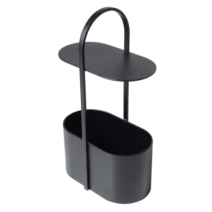Oval Minimalist Magazine Rack & Side Table