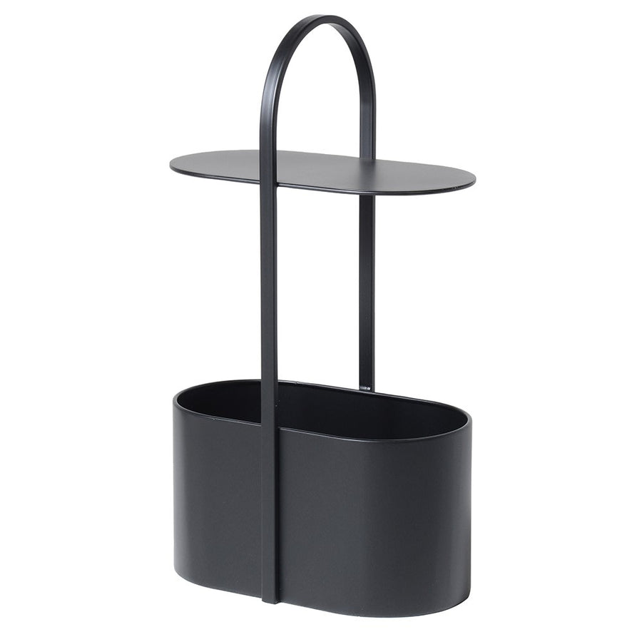 Oval Minimalist Magazine Rack & Side Table