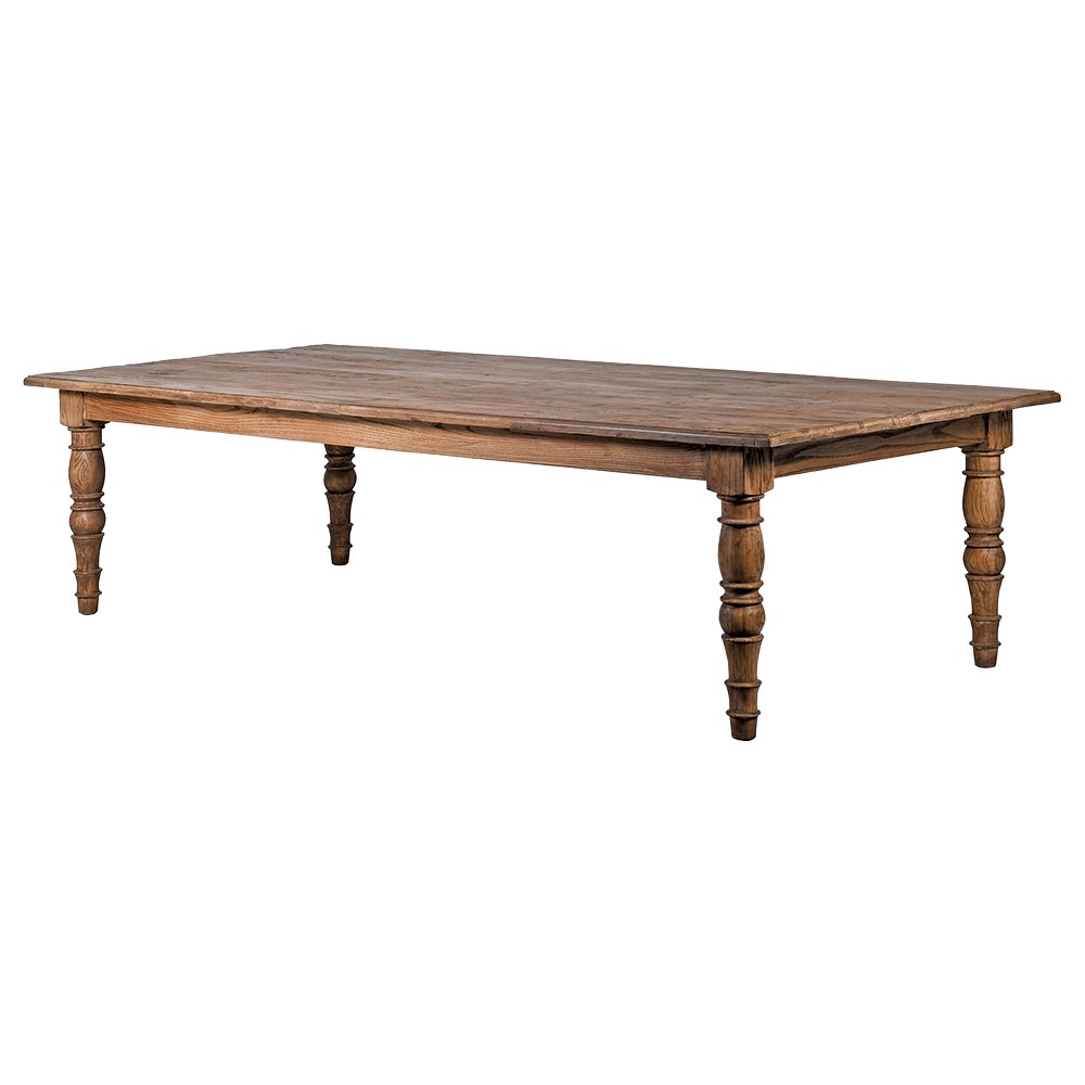 Oversized Reclaimed Elm Dining Table - LUXONAS