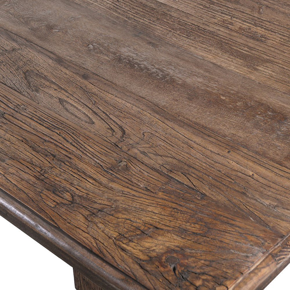 Oversized Reclaimed Elm Dining Table - LUXONAS
