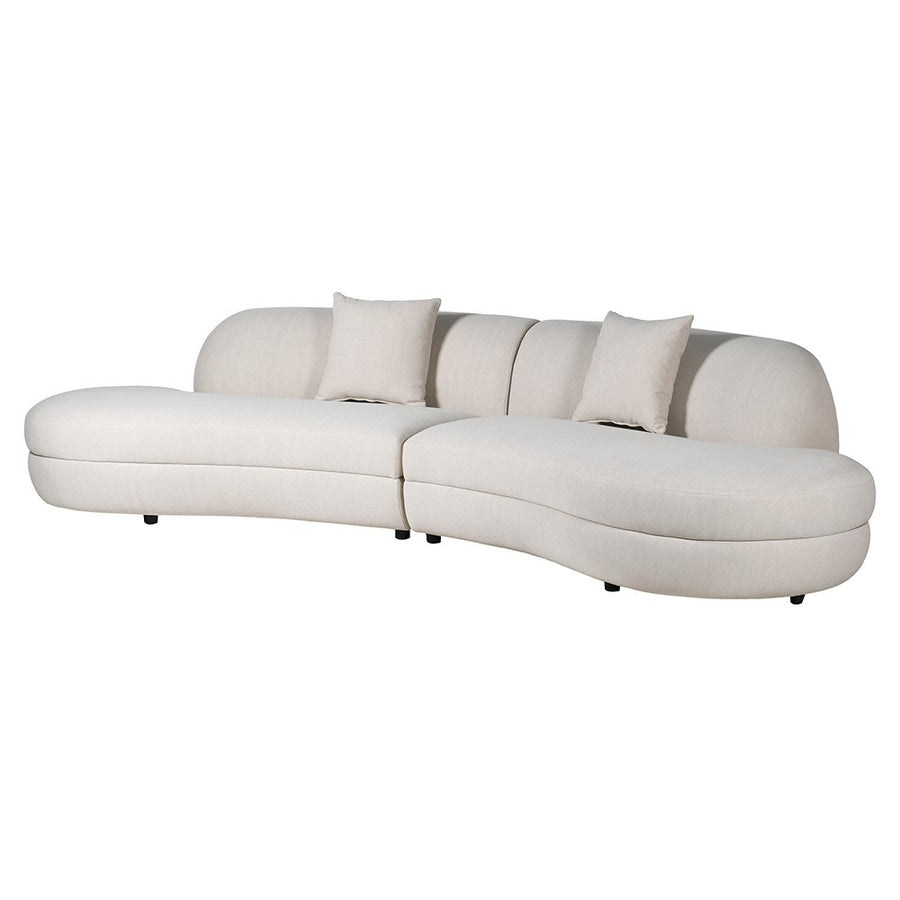 Oyster Linen Crescent Sofa