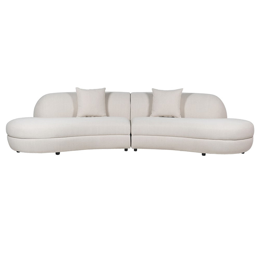 Oyster Linen Crescent Sofa
