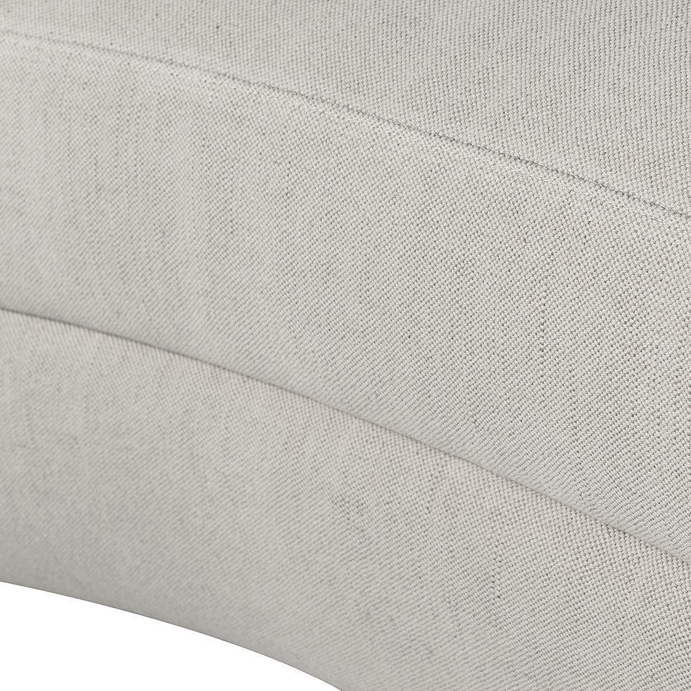 Oyster Linen Crescent Sofa - LUXONAS