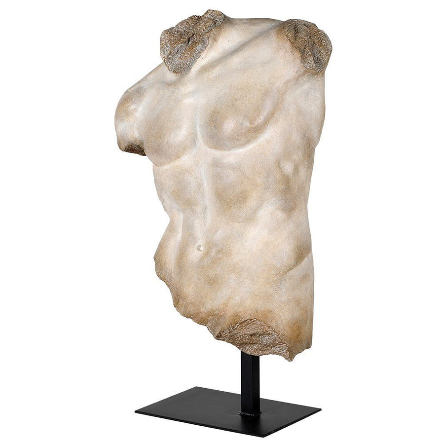 Pale Torso Sculpture on Plinth