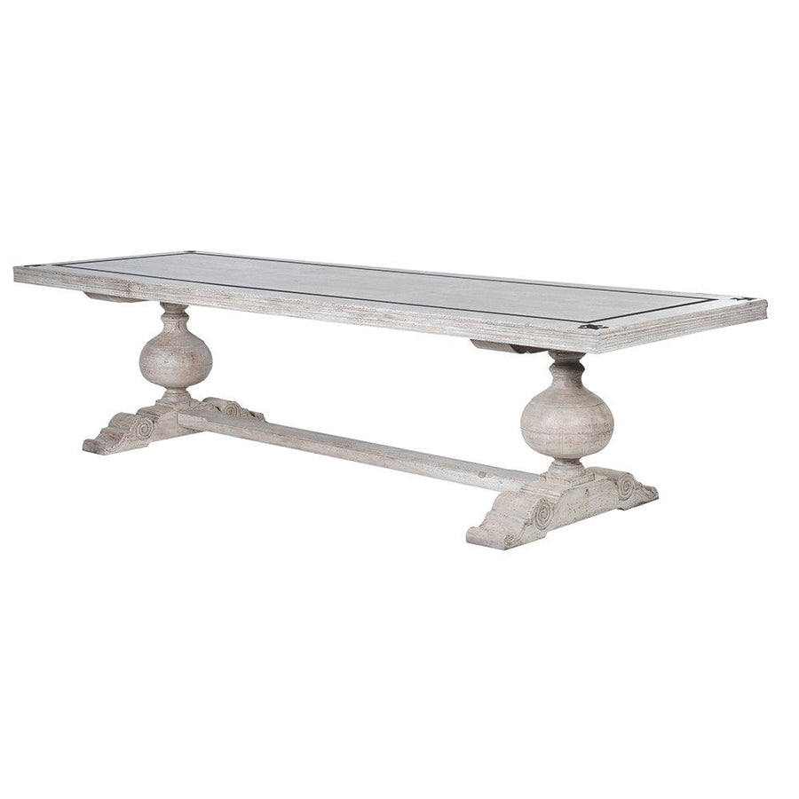 Paros Large Wooden Dining Table with Inlay