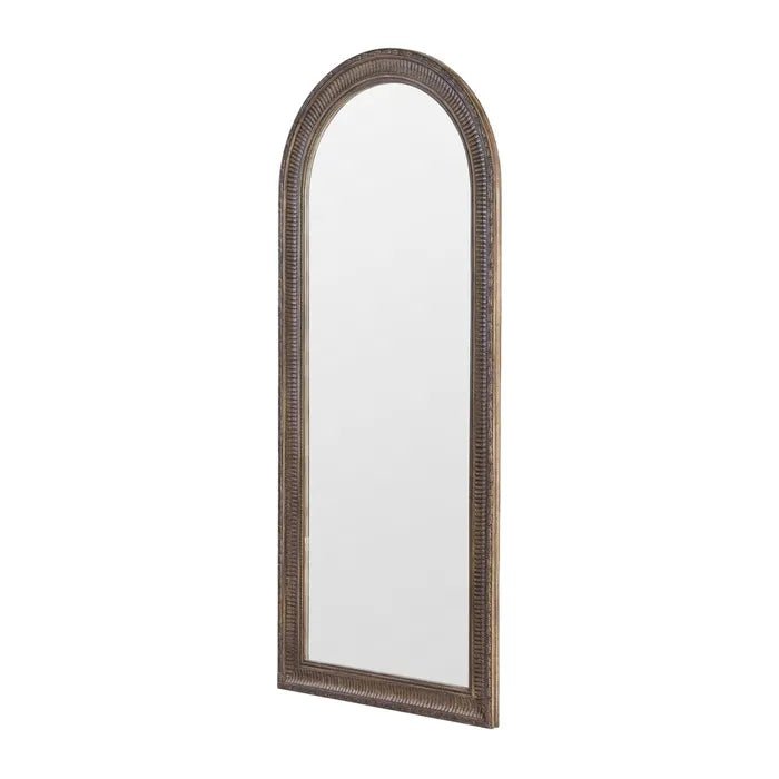 Paulina Wood Half Round Mirror - LUXONAS
