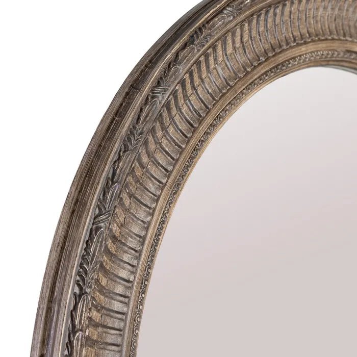 Paulina Wood Half Round Mirror - LUXONAS